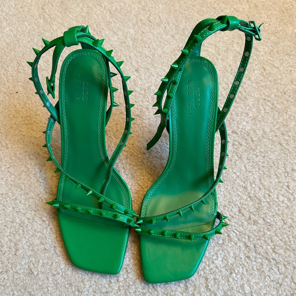 strappy spiked heels